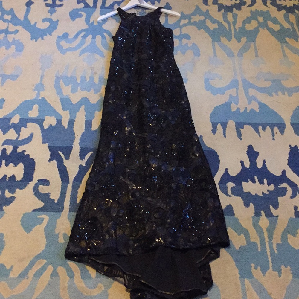 Badgley Mishka black sequin evening gown size 6